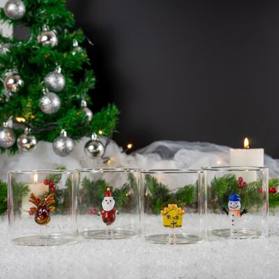 Monterey Line Borosilicaat glas met Kersthuisje WD566NAT4