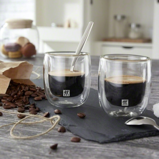 Zwilling Sorrento Dubbelwandig Glas Espresso - set met 2-stuks