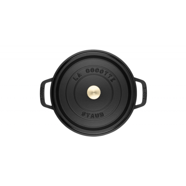 Staub Ronde Braadpan Zwart 28 cm