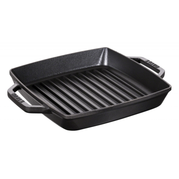 Staub Grillpan met 2 grepen Zwart 23 x 23 cm