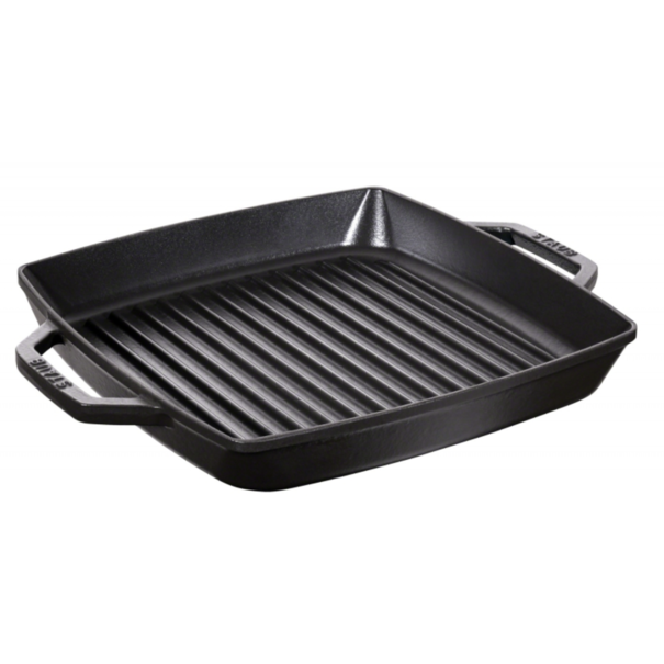 Staub Grillpan met 2 grepen Zwart 28 x 28 cm