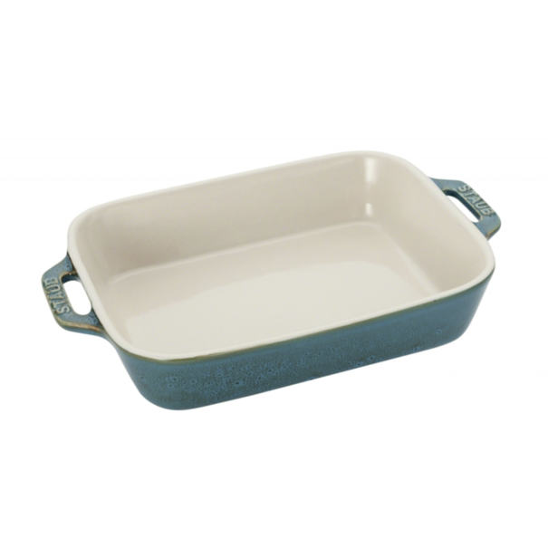 Staub Ovenschaal Antiek Turquoise 20 x 16 cm