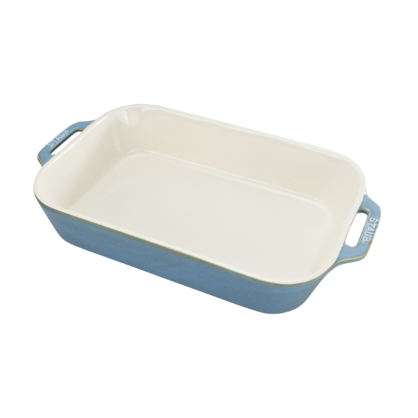 Staub Ovenschaal Antiek Turquoise 34 x 24 cm