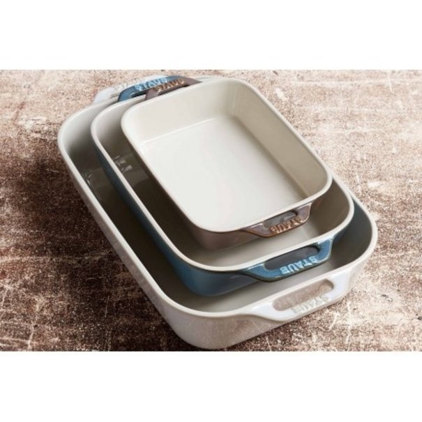 Staub Ovenschaal Antiek Turquoise 34 x 24 cm