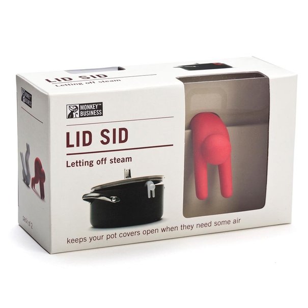 Monkey Business Lid Sid Anti-overkoker Rood en Wit 2-stuks