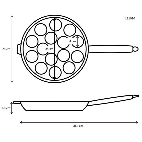 Ronneby Bruk Maestro Poffertjespan 24 cm