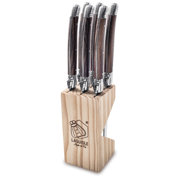 Laguiole Style de Vie Steakmessen Premium Line Dark Wood 1.8 mm 6-delig