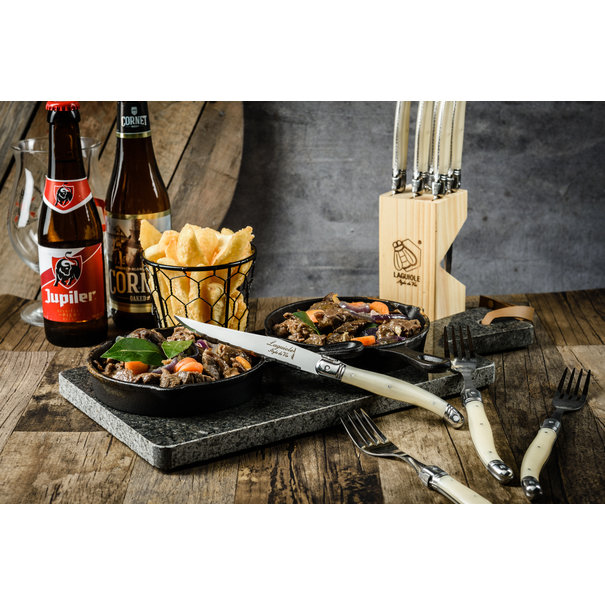 Laguiole Style de Vie Steakmessen Premium Line Parelmoer 6-delig