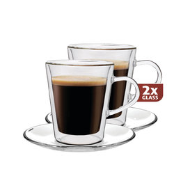 Dubbelwandig Glas Lungo 220 ml - set 2 stuks