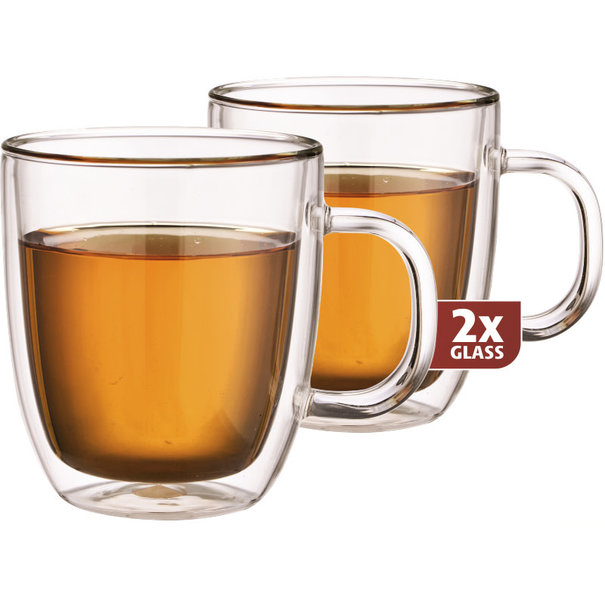 Maxxo Dubbelwandig Glas Thee 480 ml - set 2 stuks