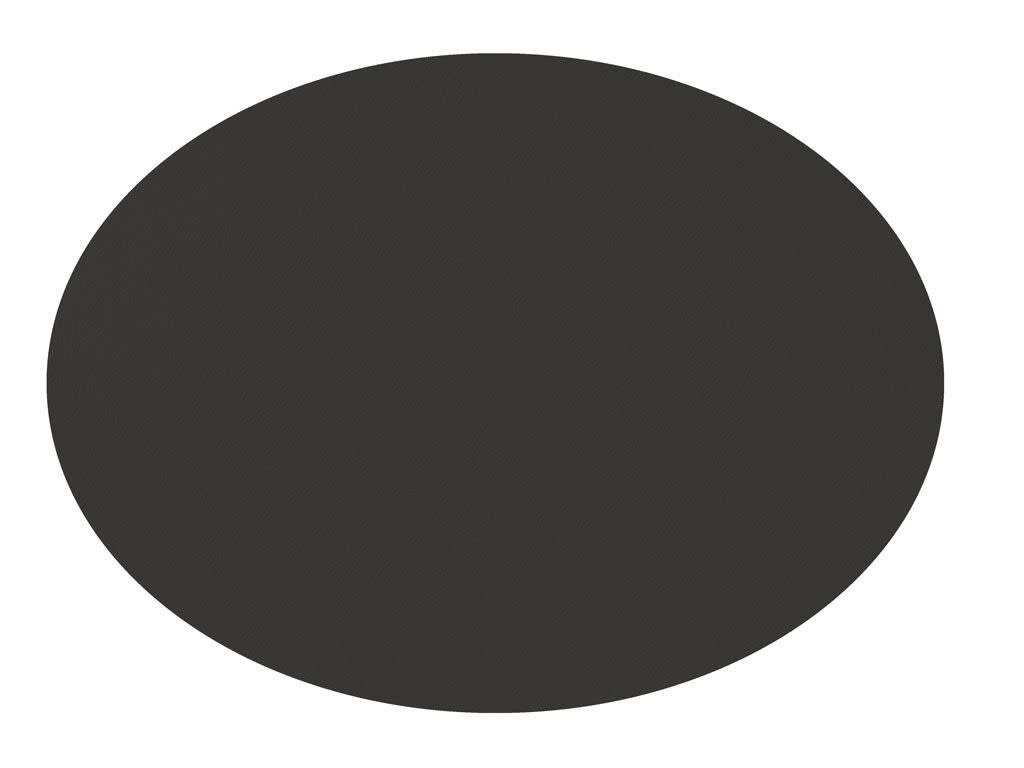 Mesapiu Placemat Ovaal Lederlook Zwart Groot assortiment Mesapiu