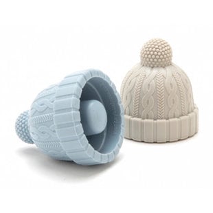 Beanie Wijnstoppers Blauw & Grijs - set met 2 stuks