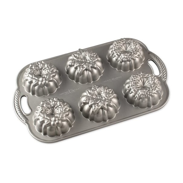 Nordic Ware Wreathlette Pan Silver 4-cup