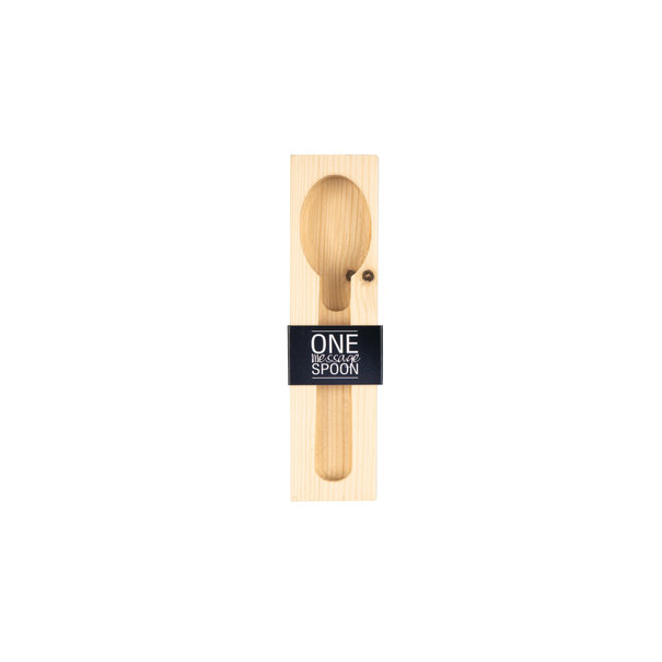 One Message Spoon Houten Geschenkverpakking voor 1 Lepel