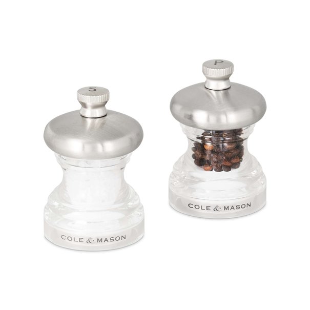 Cole & Mason Button Clear Set Peper- & Zoutmolen