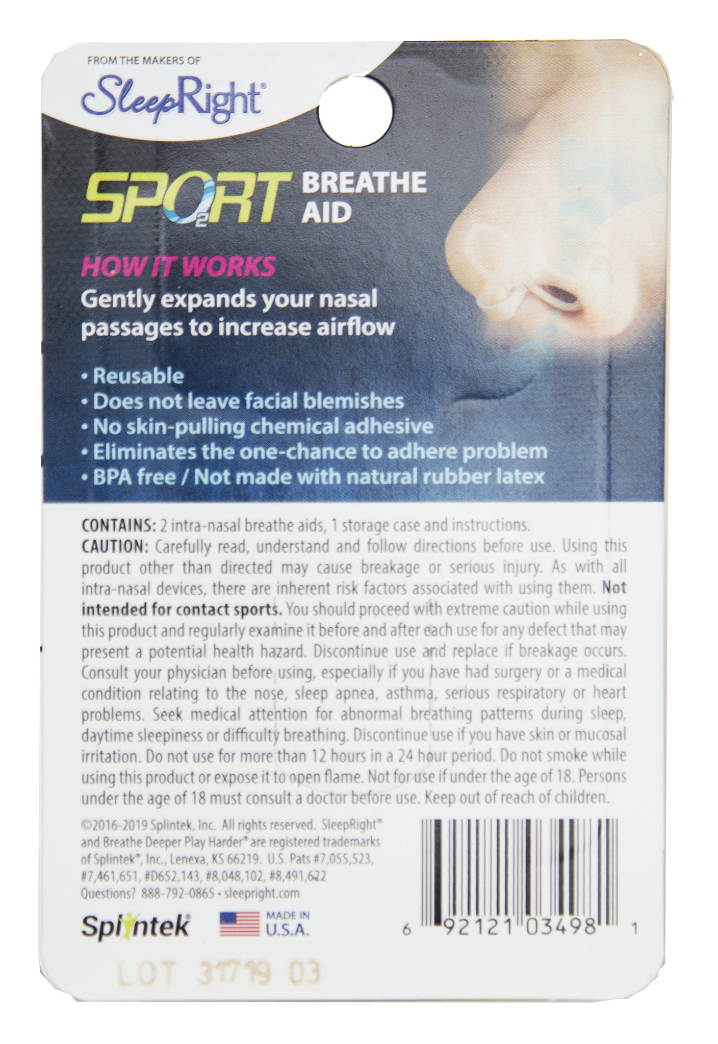 Sport Breathe Aid Neusspreider – 2 pack