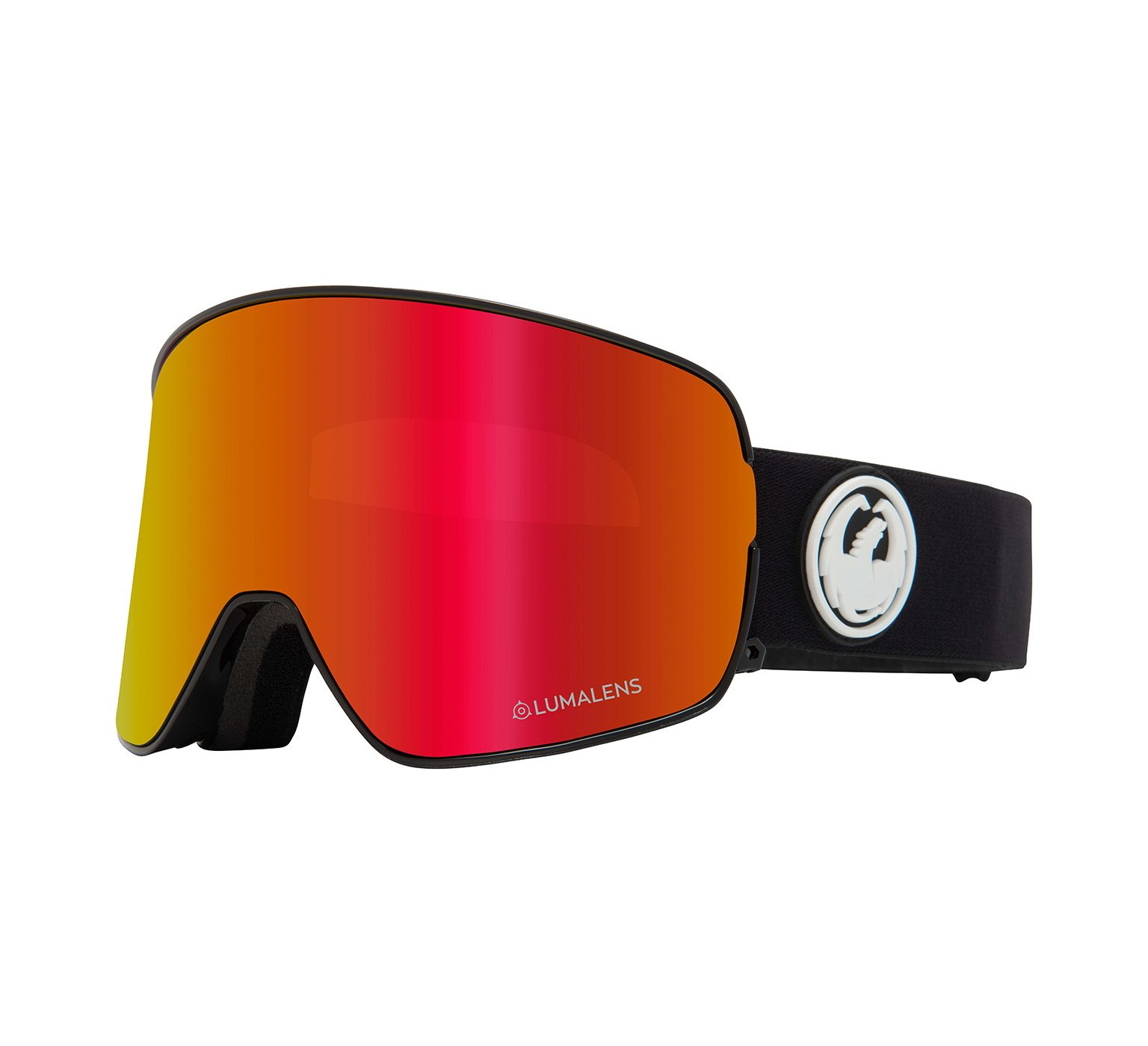 red snow goggles