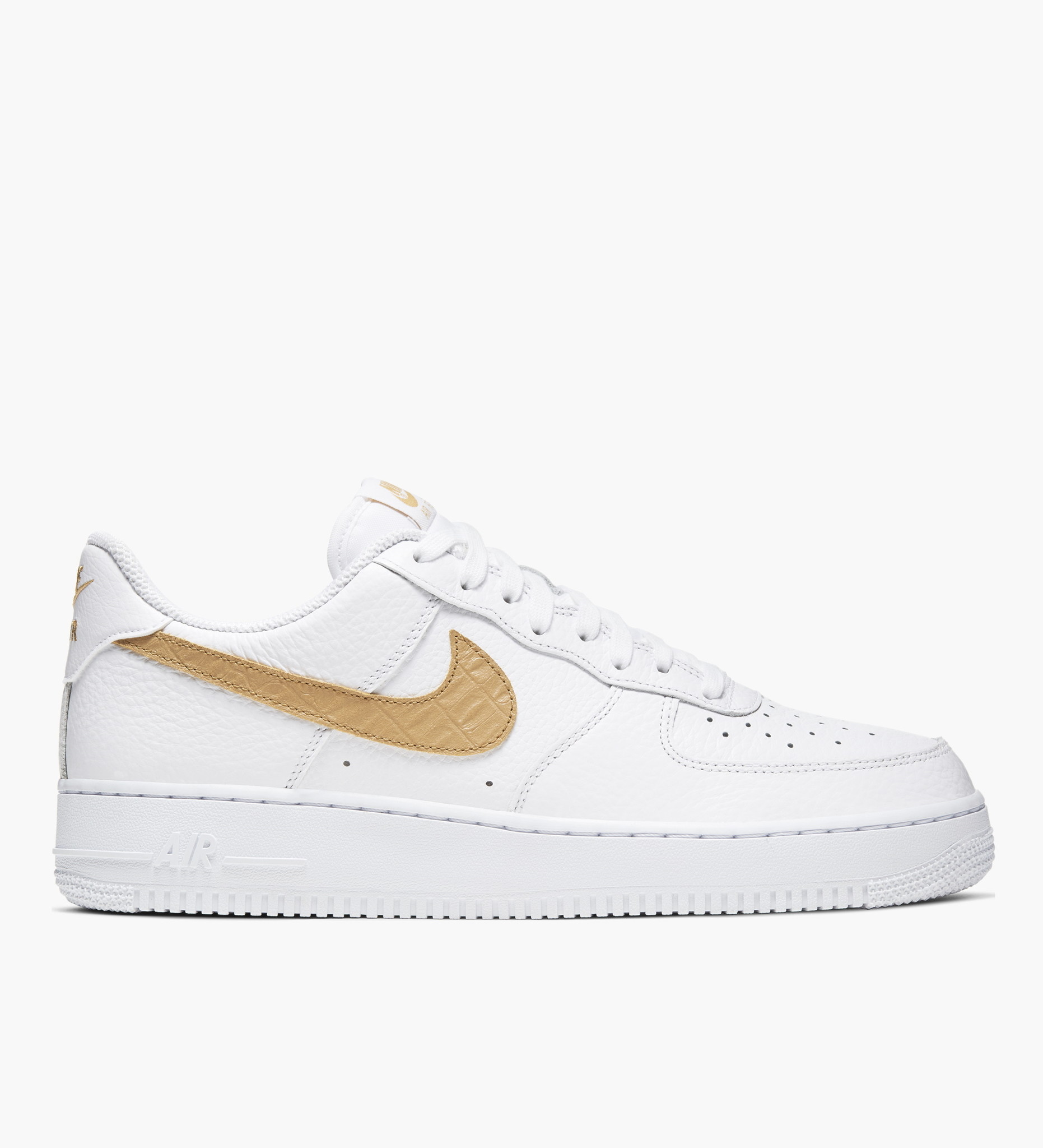 nike air force white and gold