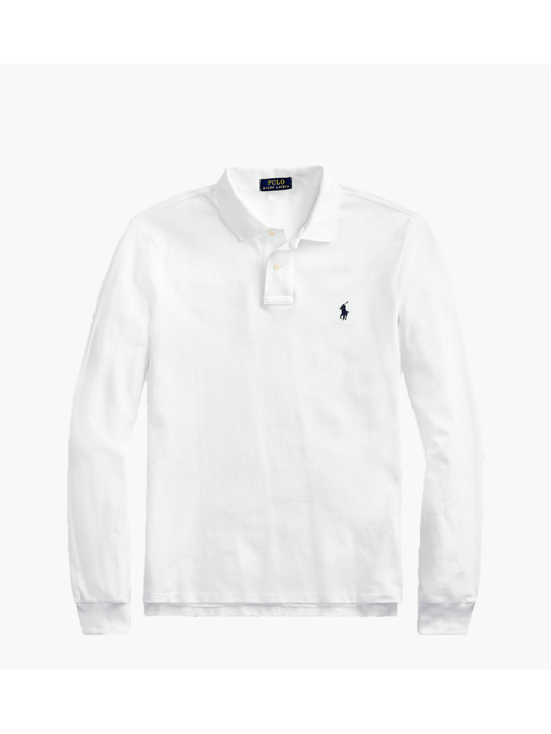 white long sleeve ralph lauren polo shirt