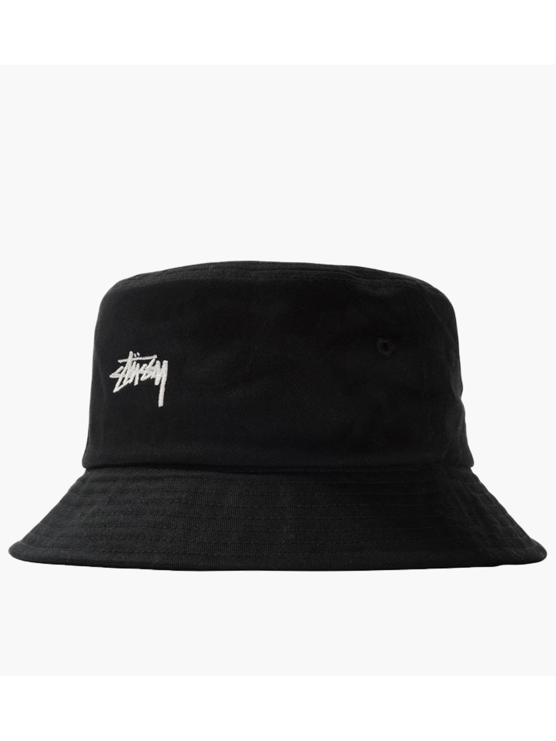stussy bucket hat white