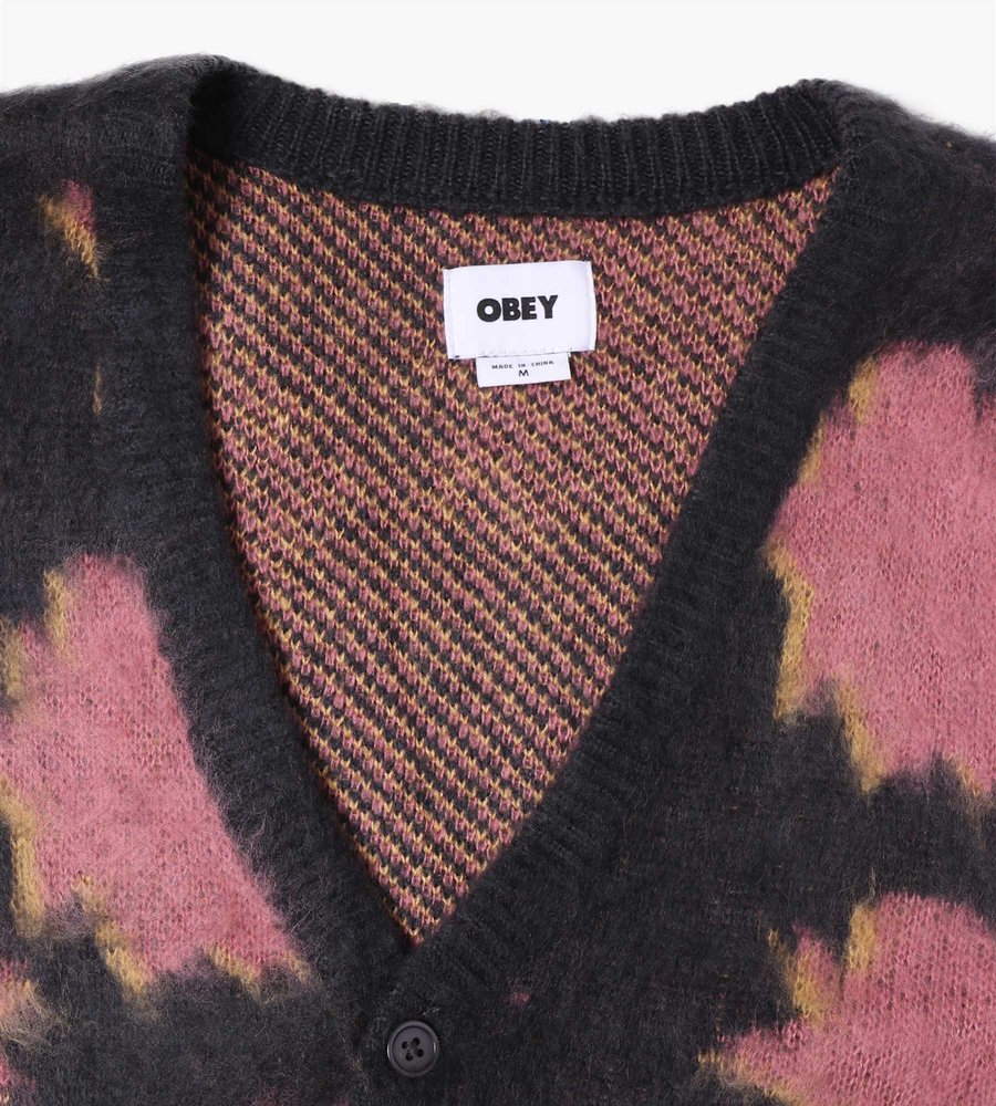 obey crackle cardigan