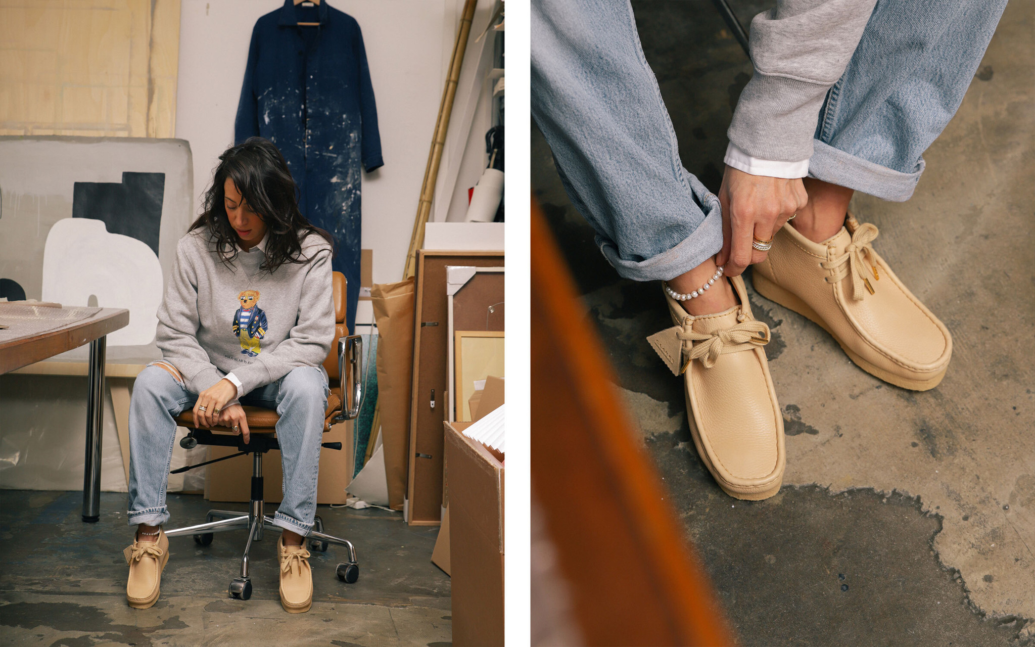 海外規格 Clarks ORIGINALS × Sporty & Rich ワラビーブーツ | www