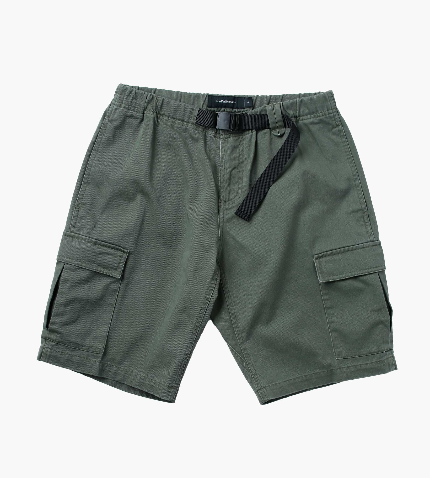 M Cotton Cargo Shorts Pine Needle 