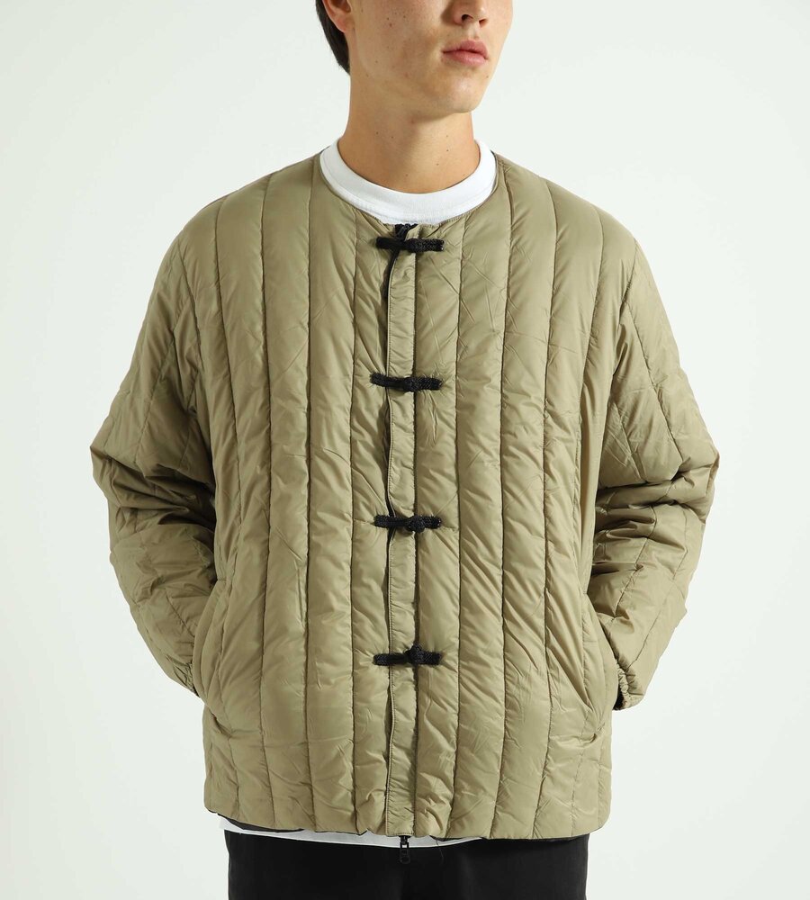 Taion x Beams Reversible China Inner Jacket Beige Black - Baskèts