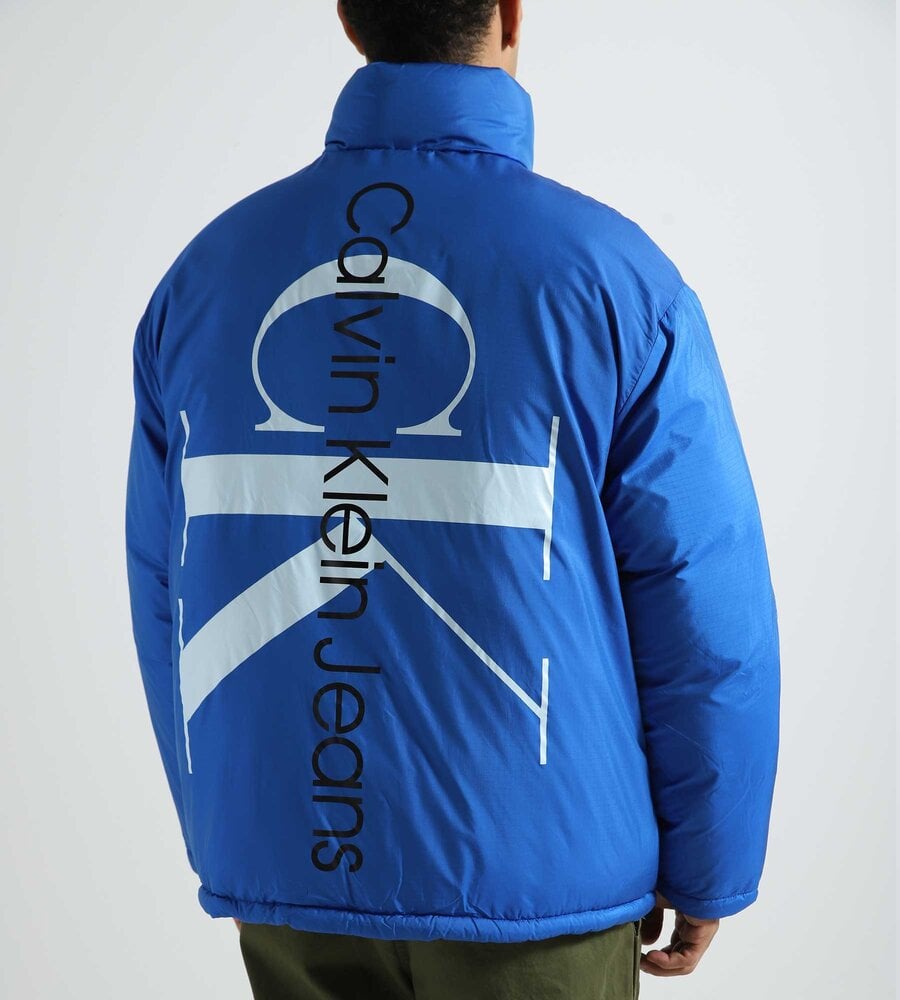 Calvin Klein Men's Reversible 90s Puffer Jacket - Blue - M