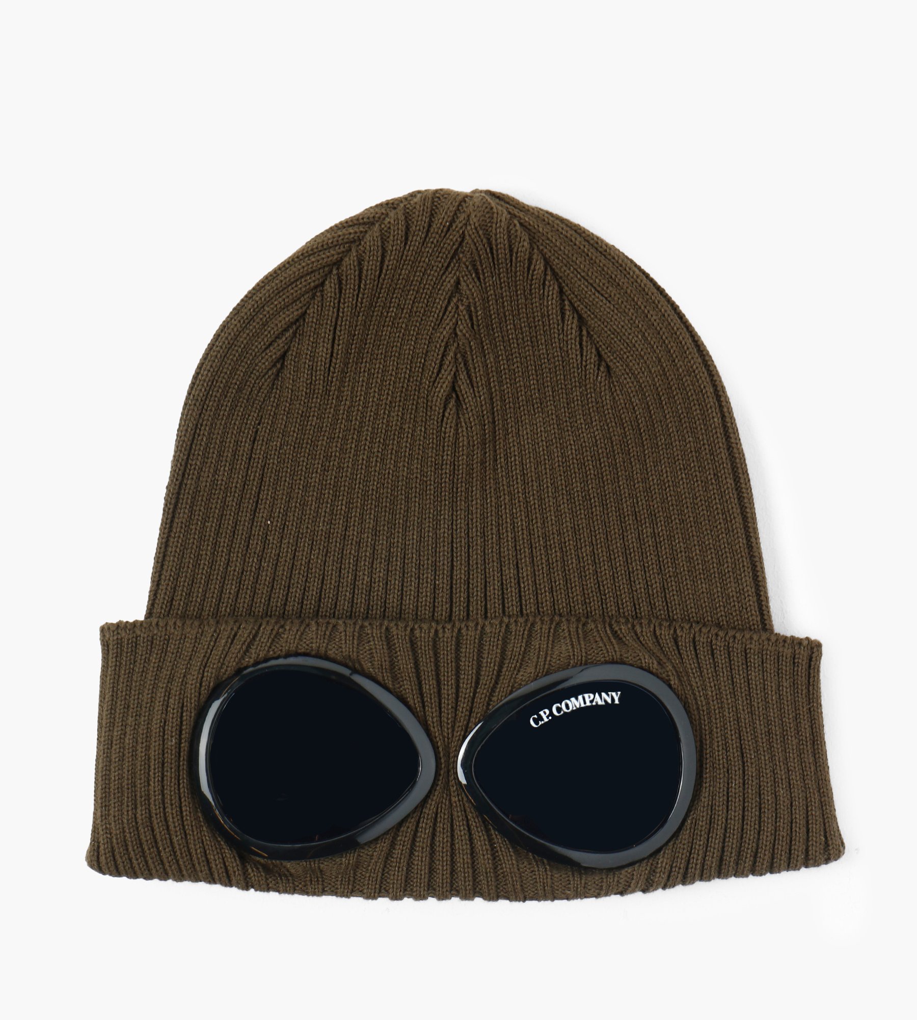 C.P. Company Cotton Goggle Beanie Ivy Green - Baskèts Stores Amsterdam