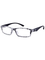 Stijlvolle dames leesbril in zwart, grijs en wit
