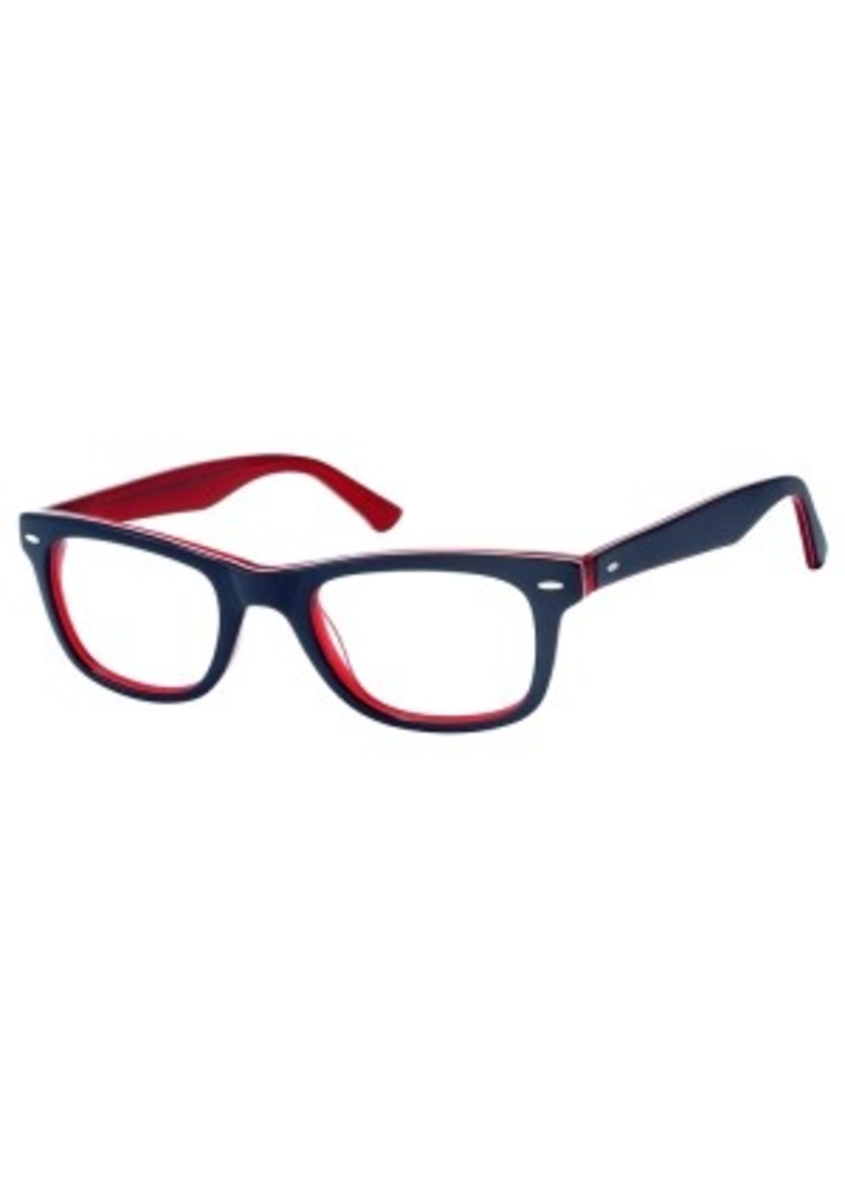 wayfarer leesbril in Navy blue/red