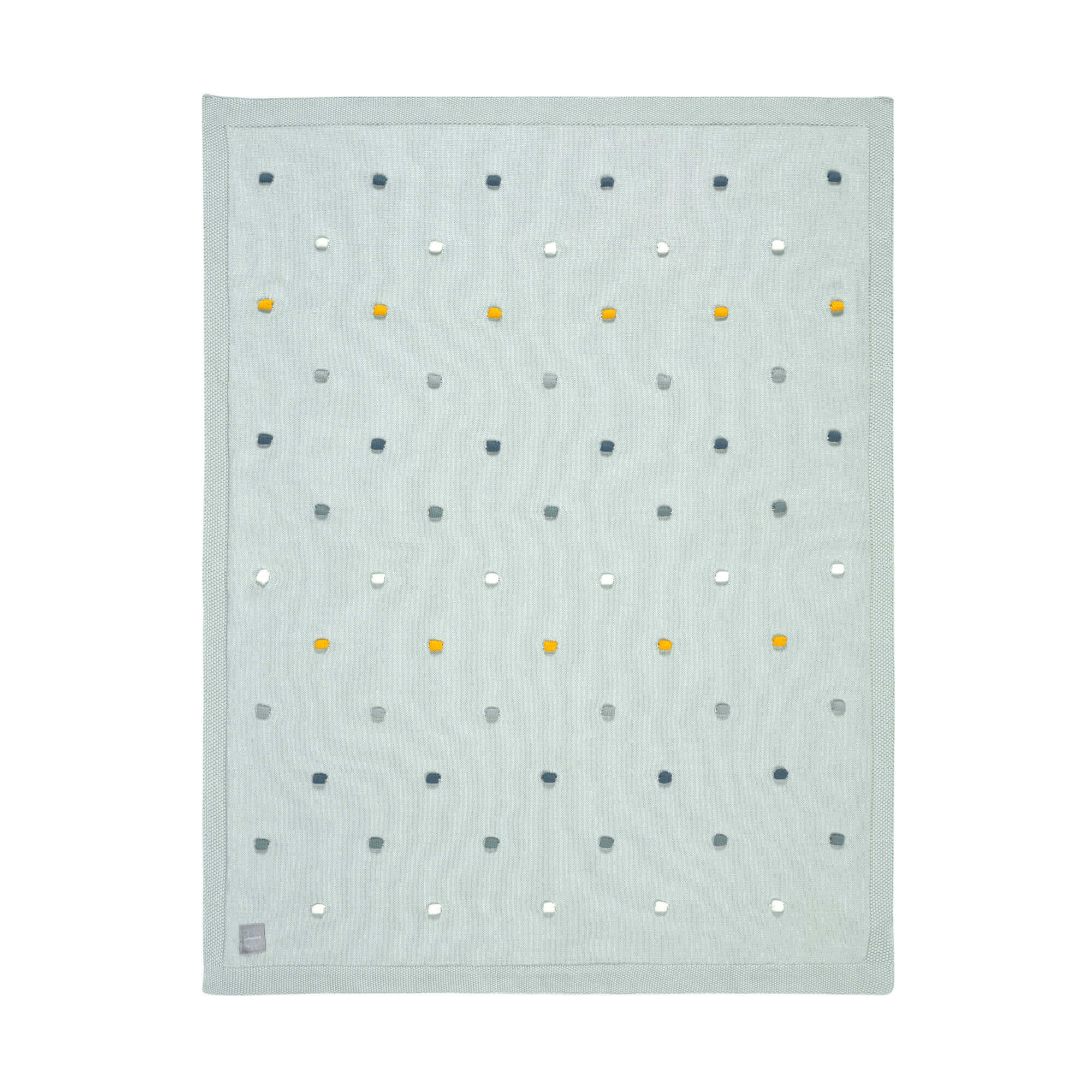 Lässig gebreide deken GOTS Dots light mint 80 x 110 cm Lässig gebreide deken GOTS Dots light mint 80 x 110 cm