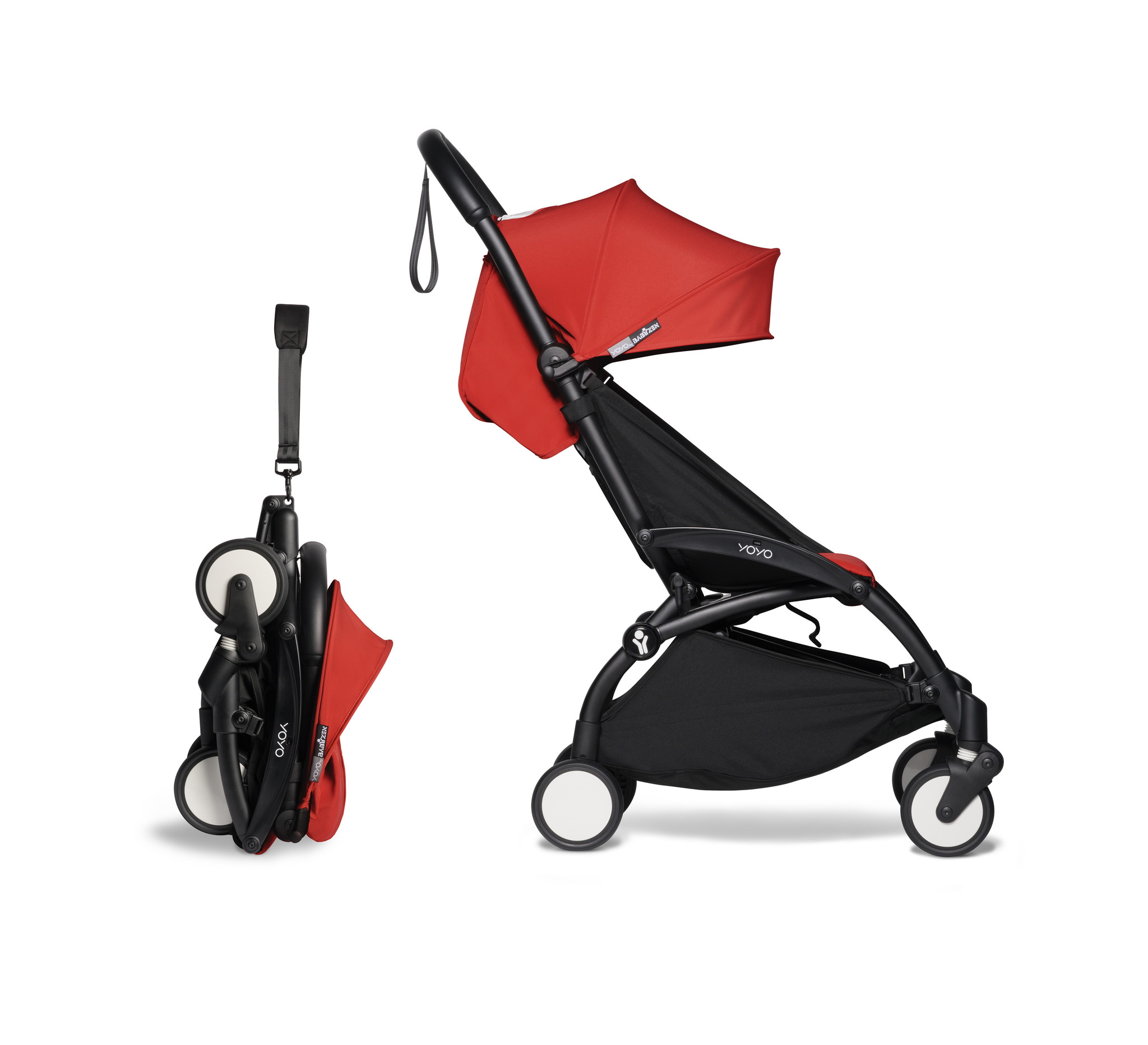 Babyzen YOYO² buggy 6+ rood frame zwart Babyzen YOYO² buggy 6+ rood frame zwart