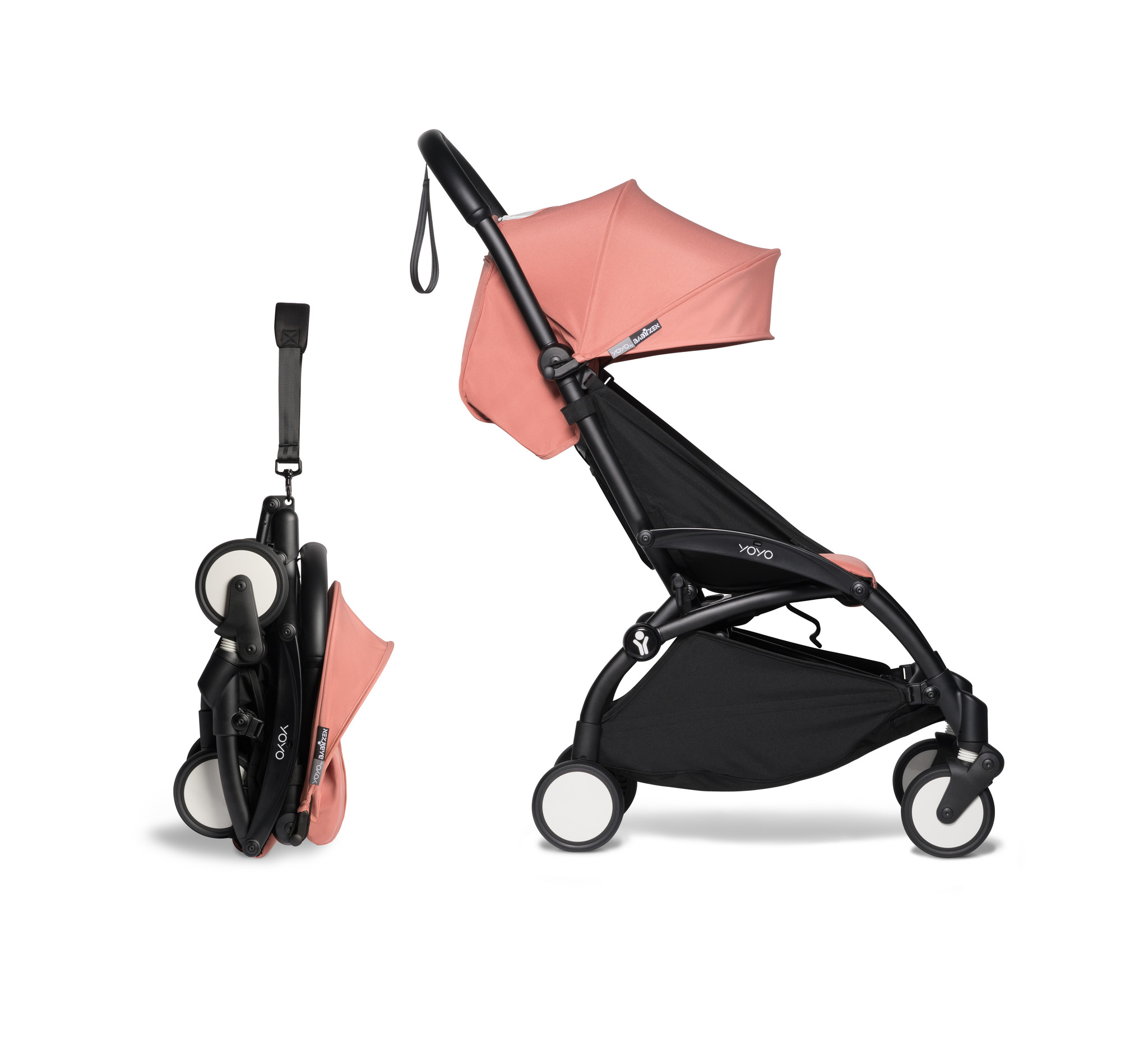 Babyzen Babyzen YOYO² buggy 6+ ginger frame zwart Babyzen Babyzen YOYO² buggy 6+ ginger frame zwart
