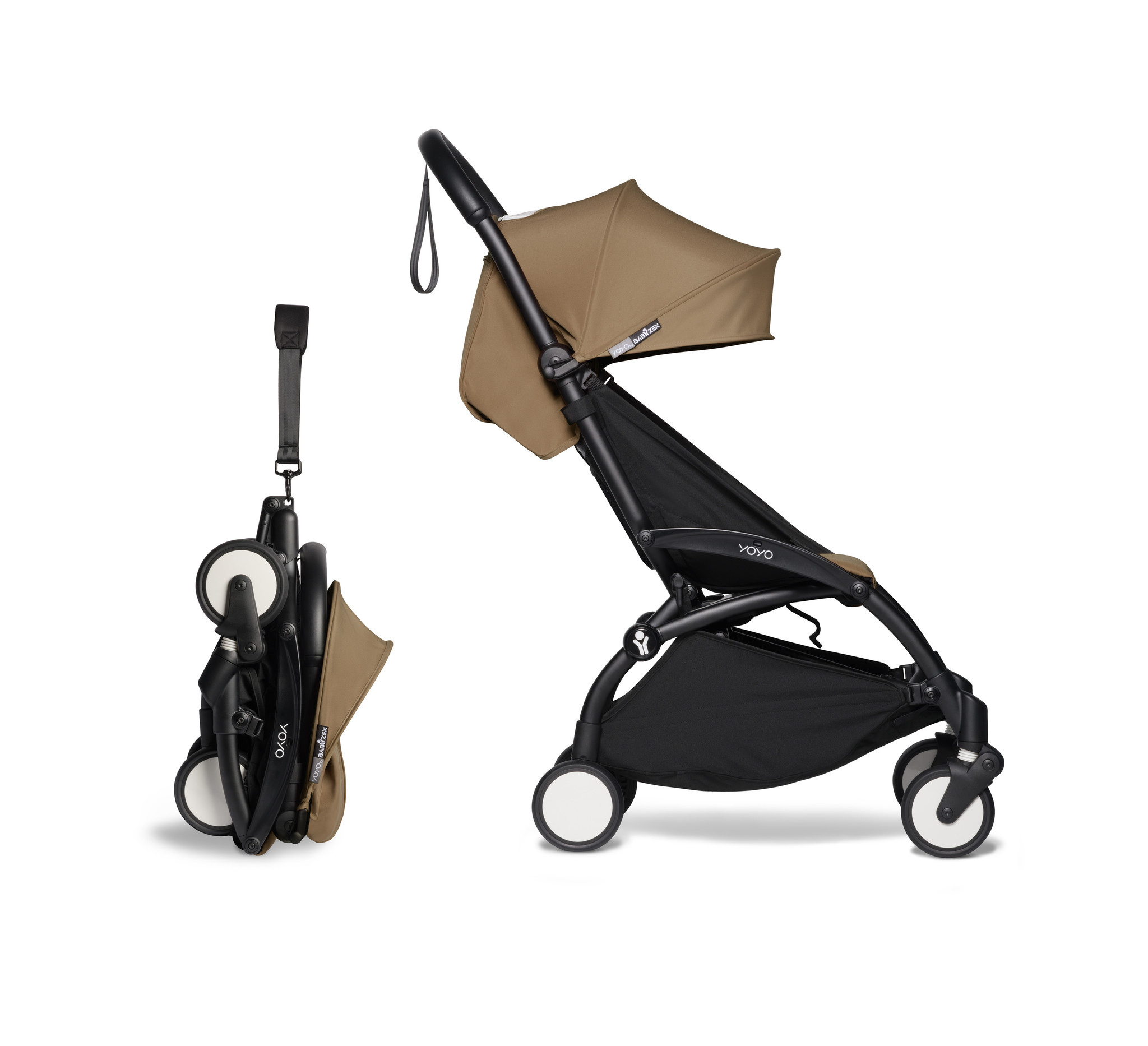 Babyzen Babyzen YOYO² buggy 6+ toffee frame zwart Babyzen Babyzen YOYO² buggy 6+ toffee frame zwart