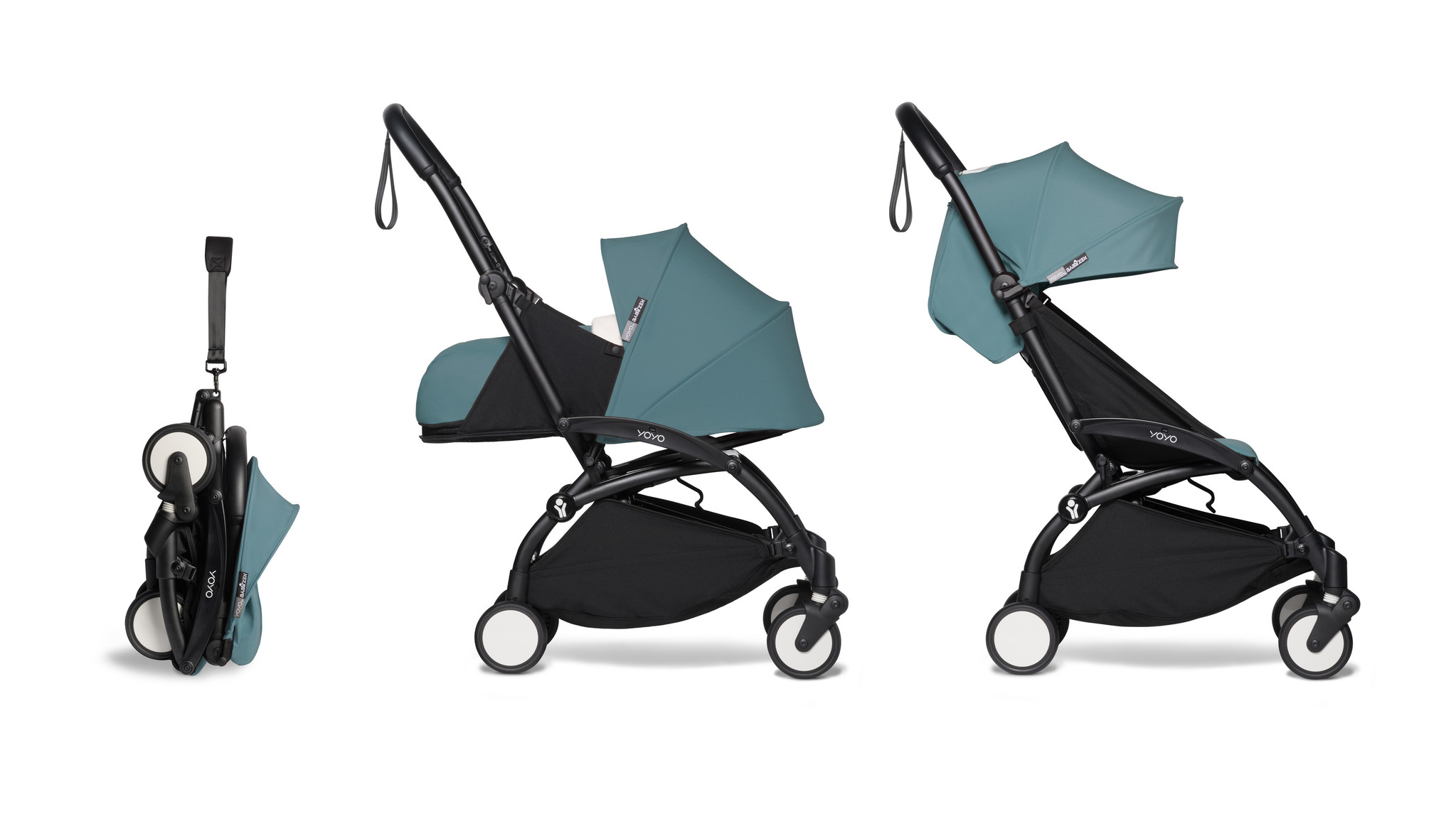 Babyzen Babyzen YOYO² buggy COMPLEET / FULL SET 0+ and 6+ aqua frame zwart Babyzen Babyzen YOYO² buggy COMPLEET / FULL SET 0+ and 6+ aqua frame zwart