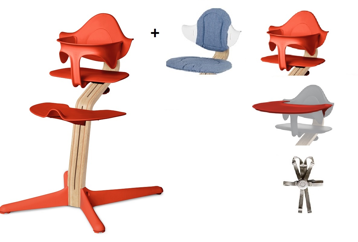 Nomi NOMI highchair: ideale set vanaf 6 maanden met Basis met Meegroeistoel, Zitkussen, Beugel, Tray Nomi NOMI highchair: ideale set vanaf 6 maanden met Basis met Meegroeistoel, Zitkussen, Beugel, Tray