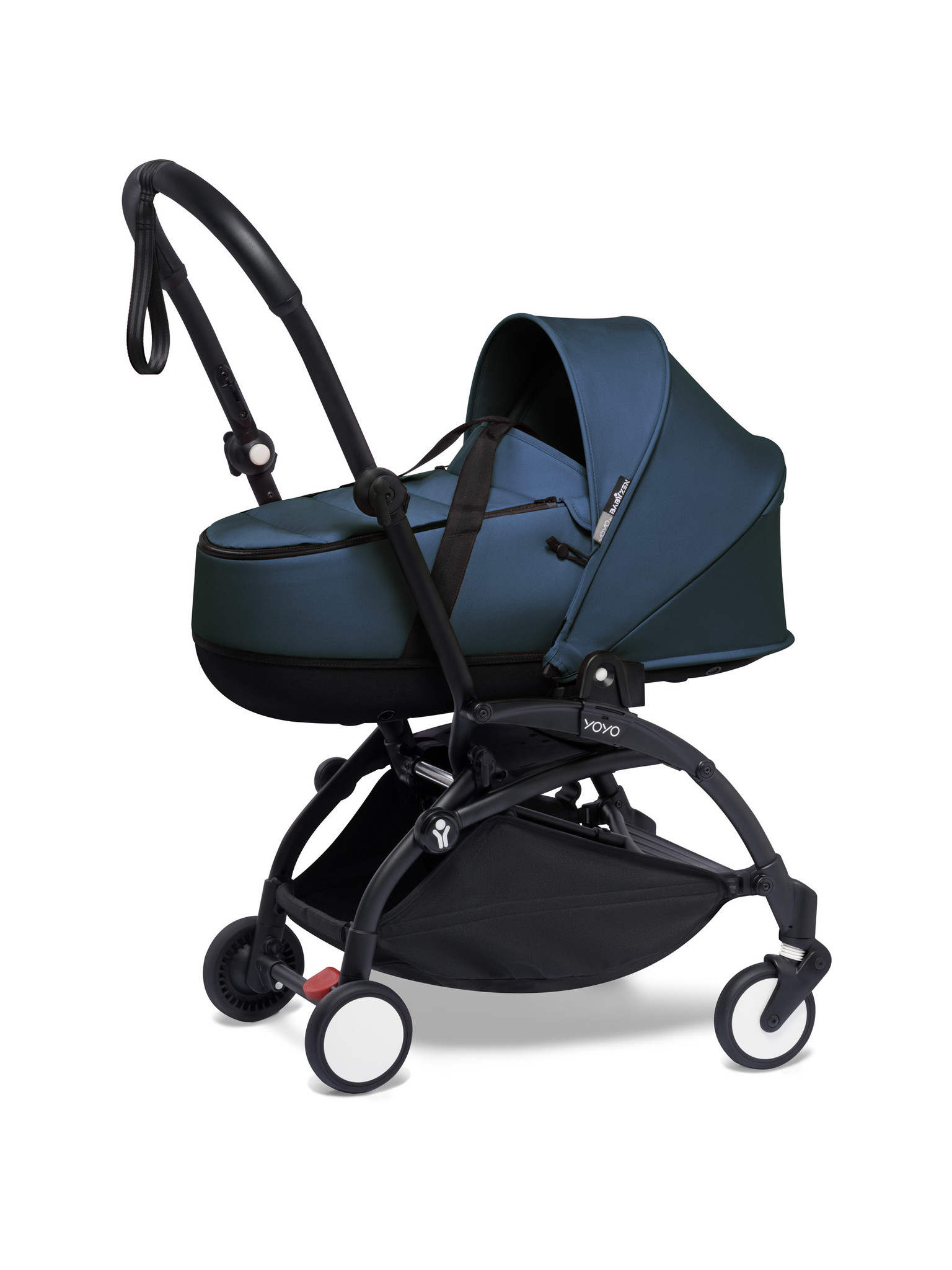 Babyzen YOYO² zwart frame met YOYO Bassinet - reiswieg - Navy blue Babyzen YOYO² zwart frame met YOYO Bassinet - reiswieg - Navy blue