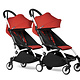 Babyzen Babyzen YOYO² duowagen voor 2 kindjes van 6 mnd+  - wit frame en kleur rood
