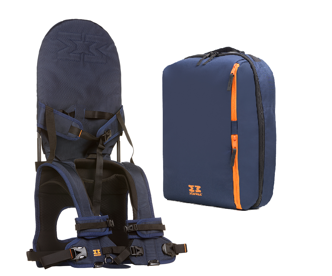 MiniMeis Schouderdrager en rugzak - blauw / zwart MiniMeis Schouderdrager en rugzak - blauw / zwart