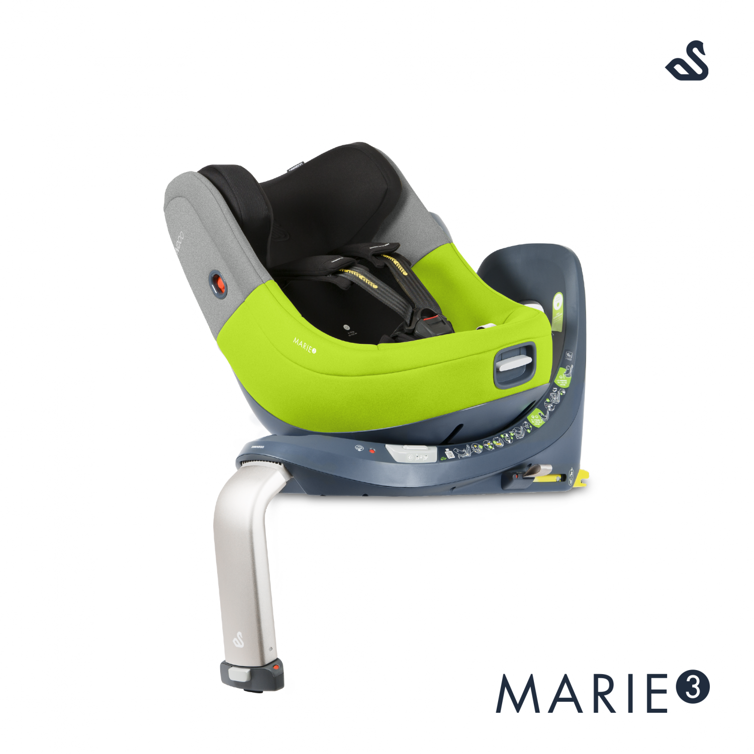Swandoo autostoel Marieᶾ i-size - Lime / Sesame Grey Swandoo autostoel Marieᶾ i-size - Lime / Sesame Grey