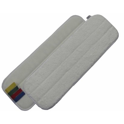 Mop Microfibre 44 cm blanc avec velcro avec codes couleurs