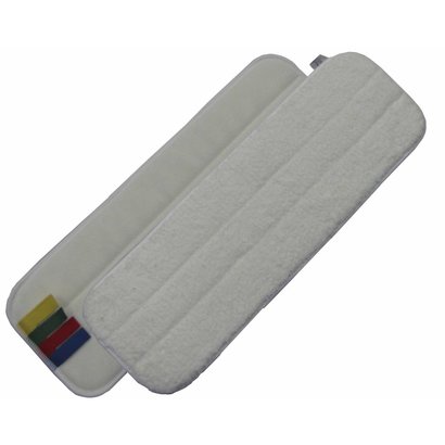 Mopa de microfibra 44 cm blanco con velcro y código de colores