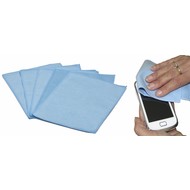 Paño de microfibra para gafas/iPad – Smartphone 15 x 20 cm azul (5 uds)