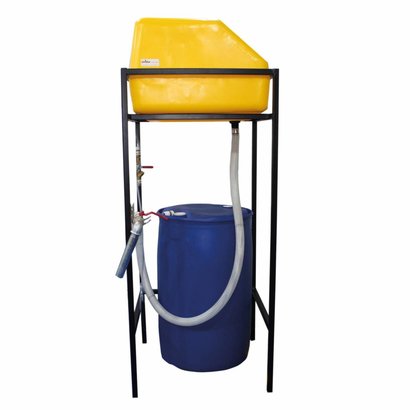 Quick fill tower for scrubbing machines