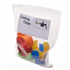 Set 5x color coding caps Spray-Matic 1.6 l and 1 l