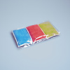 Sachet 3x Eponge grattante bi-face bleu/rose/vert/gris