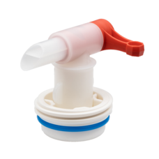 Dispensing tap 23/¾" on 2" Mauser-Rough red