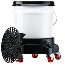 Bucket Filter komplett (Sieb, weißem Eimer, Deckel) mit Trolley